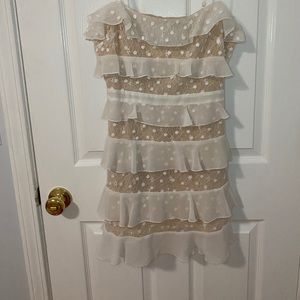 Forever21 white ruffle lace dress